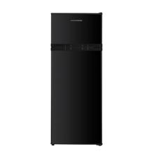 Frigider cu 2 usi Heinner HF-H2206BKE++, Static, 206 l, Clasa E, lumina LED, 3 rafturi de sticla, H 143 cm, Negru