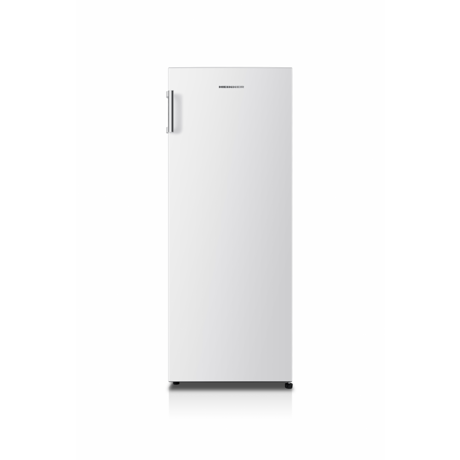 Frigider cu 1 usa (racitor) Heinner HF-HS250E++, clasa energetica: E, capacitate totala: 242L, control mecanic cu termostat ajustabil, lumina LED, 4 rafturi sticla frigider,Alb