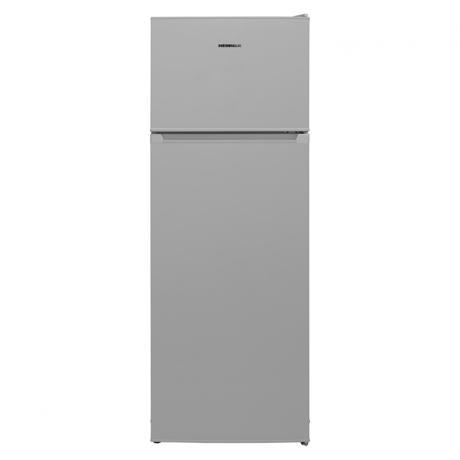 Frigider cu 2 usi Heinner HF-V212SE++, Static, 212 L, Control mecanic, Usi reversibile, Compartiment legume/fructe, H 145 cm, Argintiu