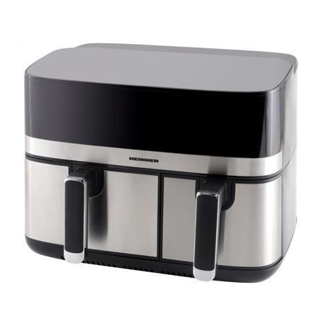 Friteusa Heinner HAF-H9DB17BKS, 1700 W, 8.6 L, Display digital, Touch Control, 8 programe presetate, Temperatuta 80-200 grade, Inox