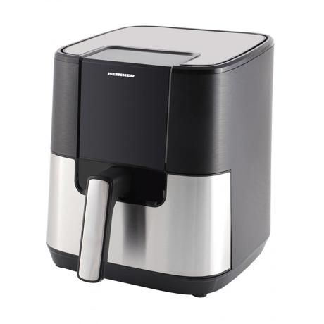 Friteusa cu aer cald Heinner HAF-H6BKS1500, 1500 W, 5.5 L, Display digital, Touch control, 8 programe, Timer, Negru-Argintiu