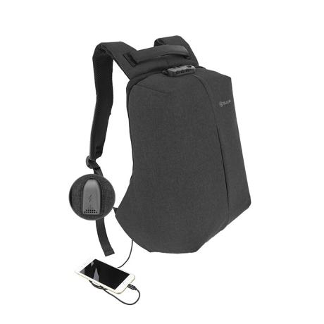 Rucsac laptop Tellur Antifurt V2, cu port USB, 15.6", negru
