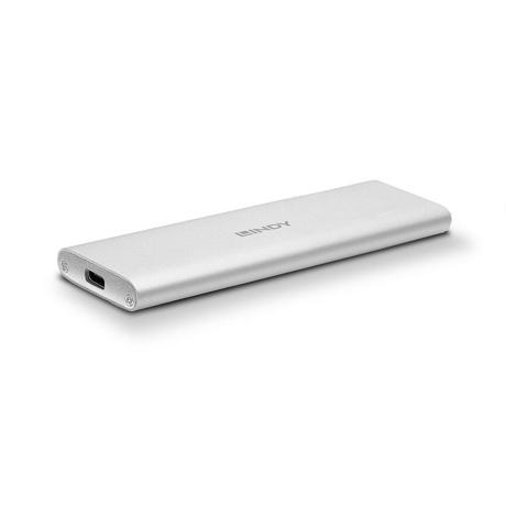 Rack SSD M.2 Lindy USB 3.0 SATA, argintiu