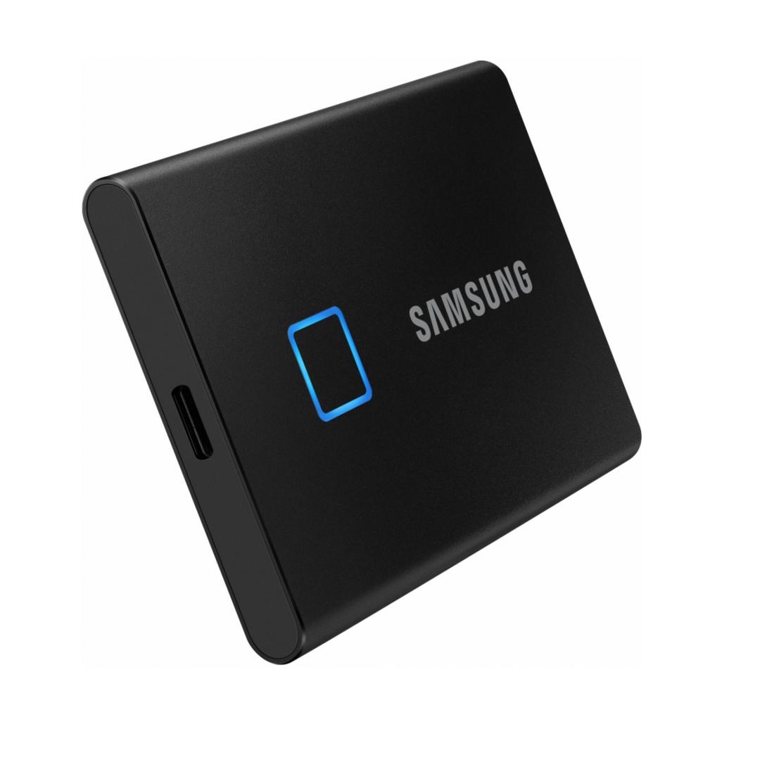 SSD Extern Samsung T7 Touch portabil, 1TB, Negru, USB 3.2