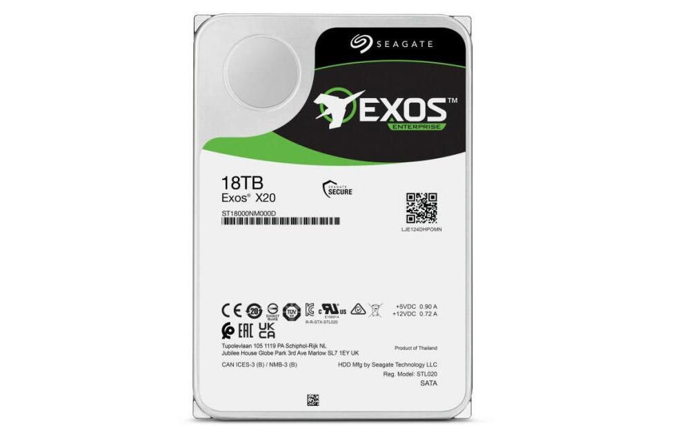 HDD intern SG, Exos X20, 3.5", 18TB, SATA3, 7200 RPM, 256MB