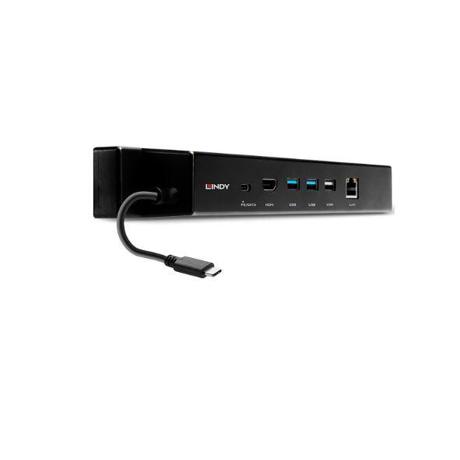 Mini Docking Station Lindy USB 3.2 Gen 2 Type C - HDMI, PD 3.0 100W, USB 3.2 Gen 2, Gigabit  Specifications  Interface: USB Type C to 3x USB Type A / 1x USB Type C / 1x RJ45 / 1x HDMI Interface Standard: USB 3.2 Gen 2, USB 2.0, Gigabit LAN, HDMI Supported Bandwidth: 10Gbps, 480Mbps, 10/100/1000Mbps