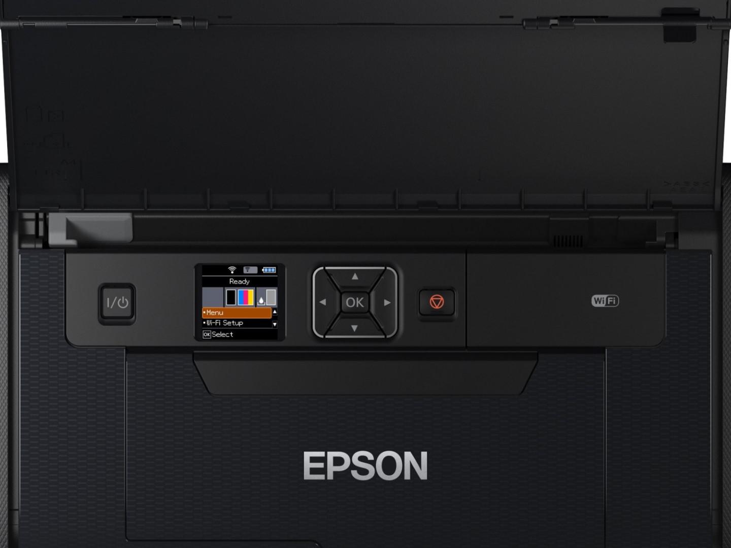 Imprimanta inkjet color portabila Epson WF-100W, A4, USB2.0, Wireless, include acumulator reincarcabil