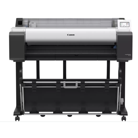 Plotter Canon imagePROGRAF TM-355 + HDD 500Gb, PIN Printing, 36"(914mm), format A0, 5 culori, rezolutie max 2400x1200dpi, memorie 2GB, limbaje de imprimare:  HP-GL/2, HP RTL, CALS G4 (submission via FTP only), JPEG, PDF), Display LCD 4.3", interfata: USB 2.0, usb Direct, Ethernet, WIFI, consumabile