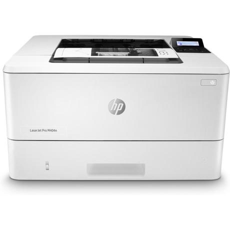 Imprimanta laser monocrom HP LaserJet Pro M404n Printer; A4, max 38ppm, 600x600dpi (4800x600 enhanced dpi black), 256MB RAM, procesor 1200MHz, fpo 6.3 sec (ready); HP PCL 6, HP PCL 5c, HP postscript level 3 emulation, PDF, URF, PWG Raster; tavi 100+250 col