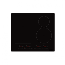 Plita incorporabila Heinner HBHI-M4ZB1FXSMTC, Inductie, 4 zone de gatit, Booster, Functie Bridge, Timer, Negru
