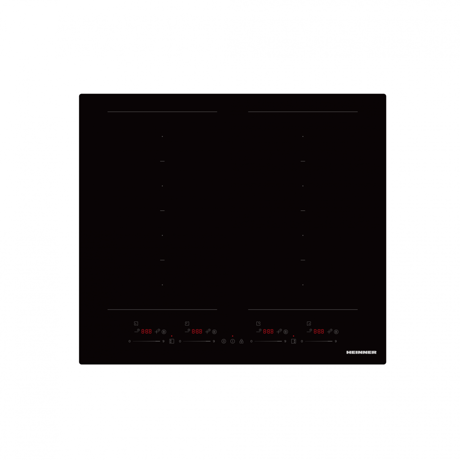 Plita incorporabila Heinner HBHI-M4ZB2FXSMTC, Inductie, 4 zone de gatit, Power Booster, Timer, 7400 W, Negru