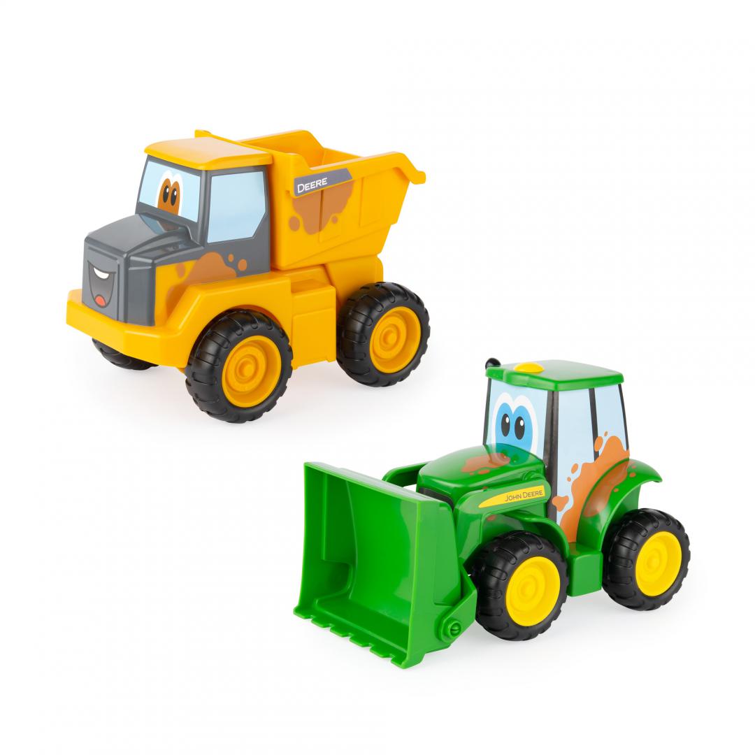 Set tractor si basculanta Tomy, Prietenii fermieri, distractie in noroi