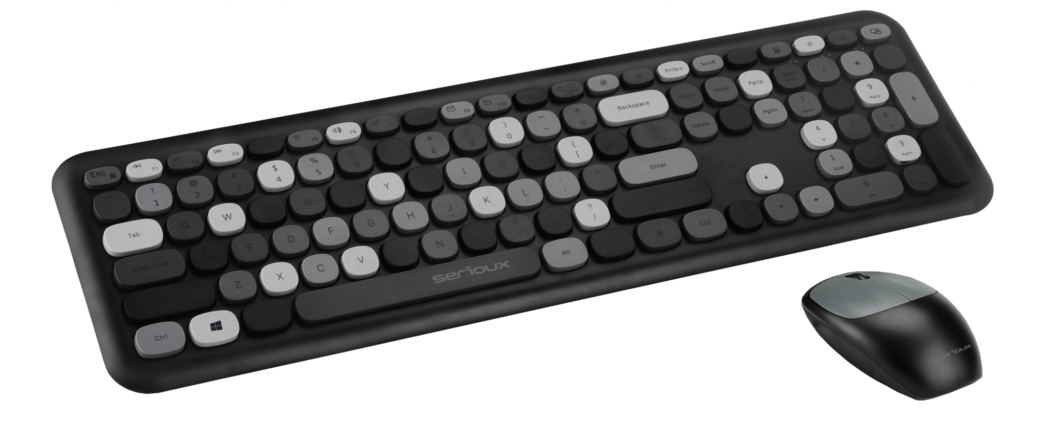 Kit tastatura + mouse Serioux Colourful 9920BK