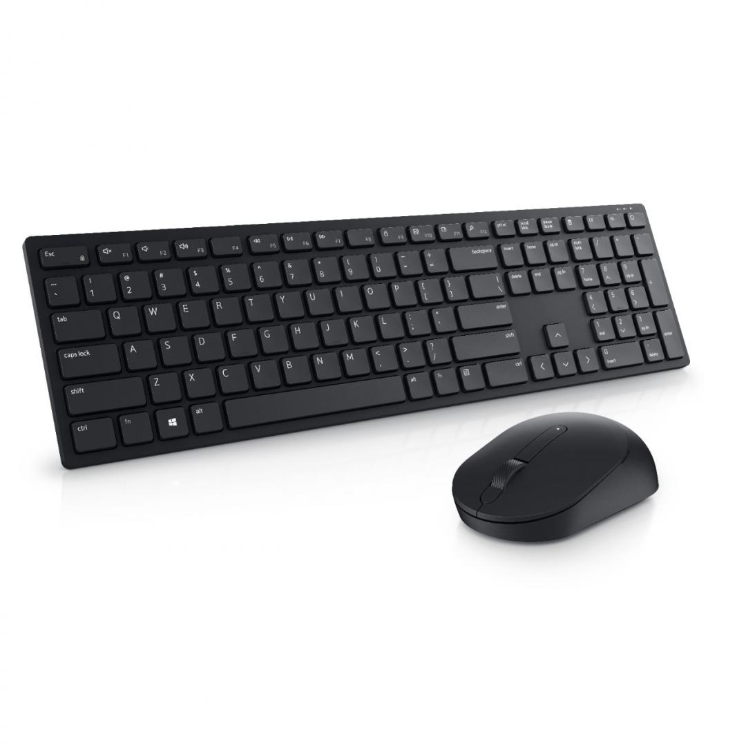 Kit tastatura si mouse Dell Pro KM5221W, wireless, negru