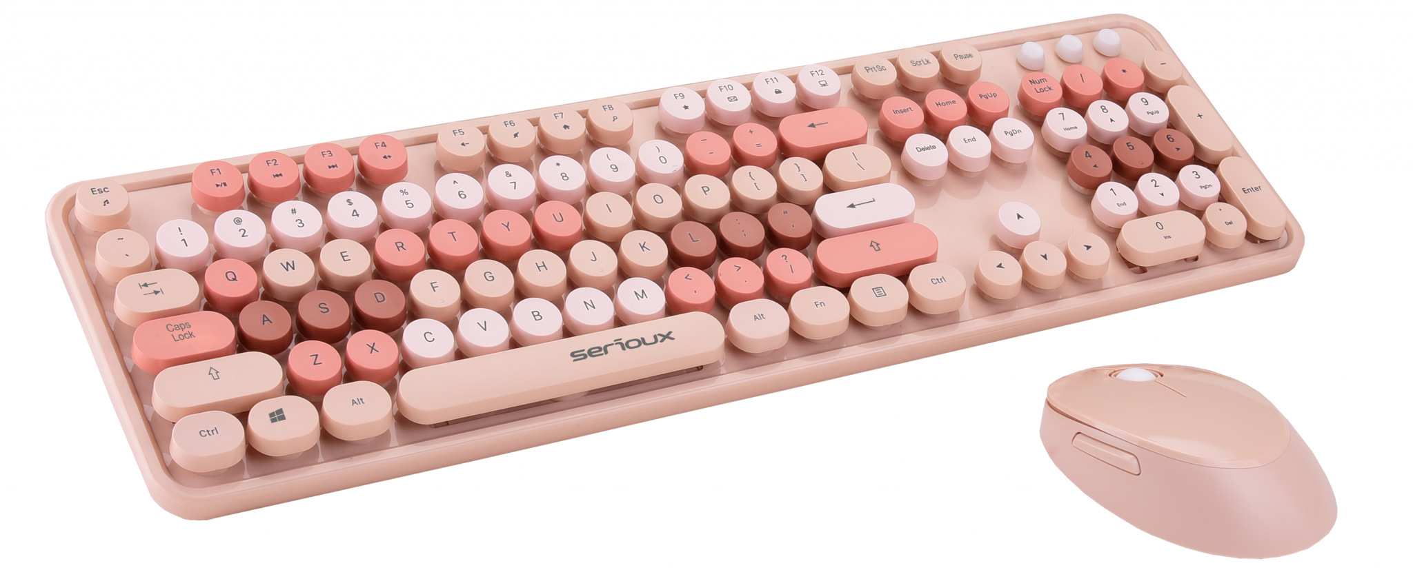 Kit tastatura + mouse Serioux Retro  9900BR