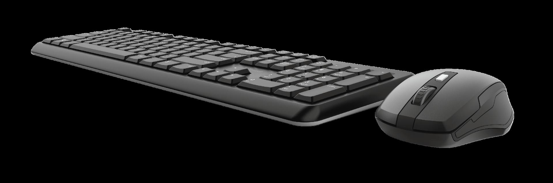 Kit tastatura si mouse Trust ODY, Wireless, negru