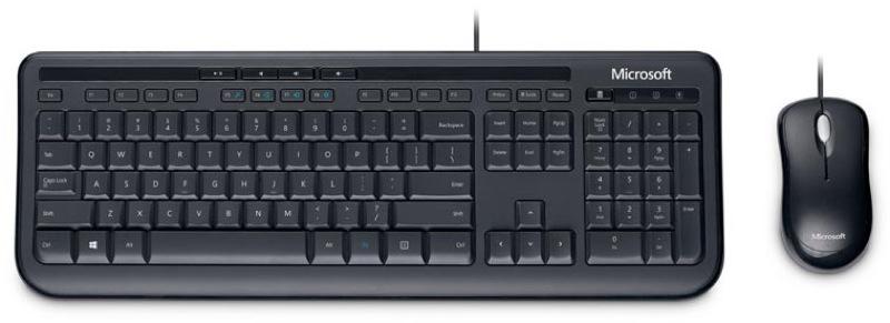 Kit tastatura + mouse Microsoft 600 Wired Desktop, negru