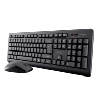 Kit Trust Primo tastatura standard, mouse wireless optic, rezoltie maxima 1200 DPI, negru