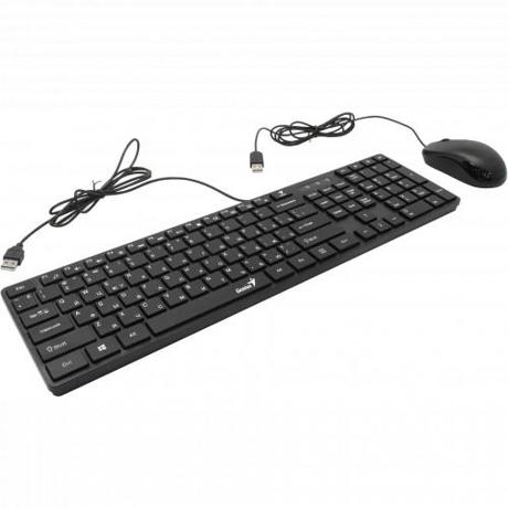 Kit Tastatura+Mouse Genius SlimStar C126, cu fir, negru