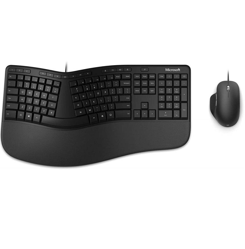 Kit tastatura + mouse Microsoft Ergonomic for Business, negru