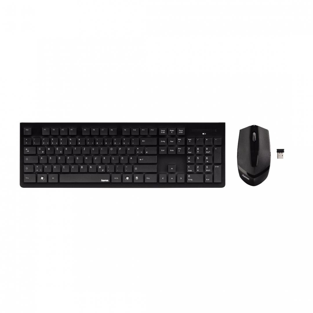 Kit Hama tastatura & mouse, wireless 2.4 GHz, negru