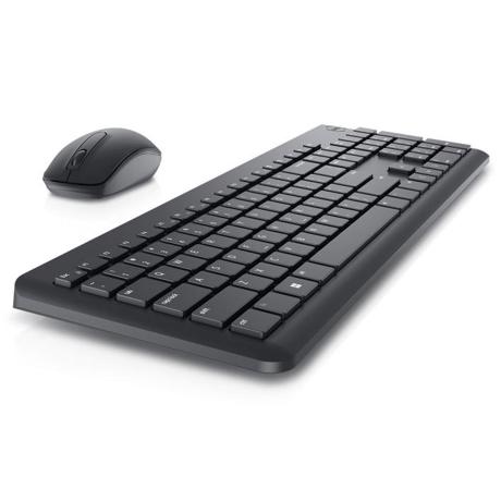 Dell Kit Mouse and Keyboard KM3322W Wireless, Device Type: Keyboard and mouse set, Wireless Receiver: USB wireless receiver, Connectivity Technology: Wireless, Interface: 2.4 GHz, Keyboard: Adjustable Height: Yes, Hot Keys Function: Volume, mute, Keyboard Technology: Plunger, Mouse: Movement