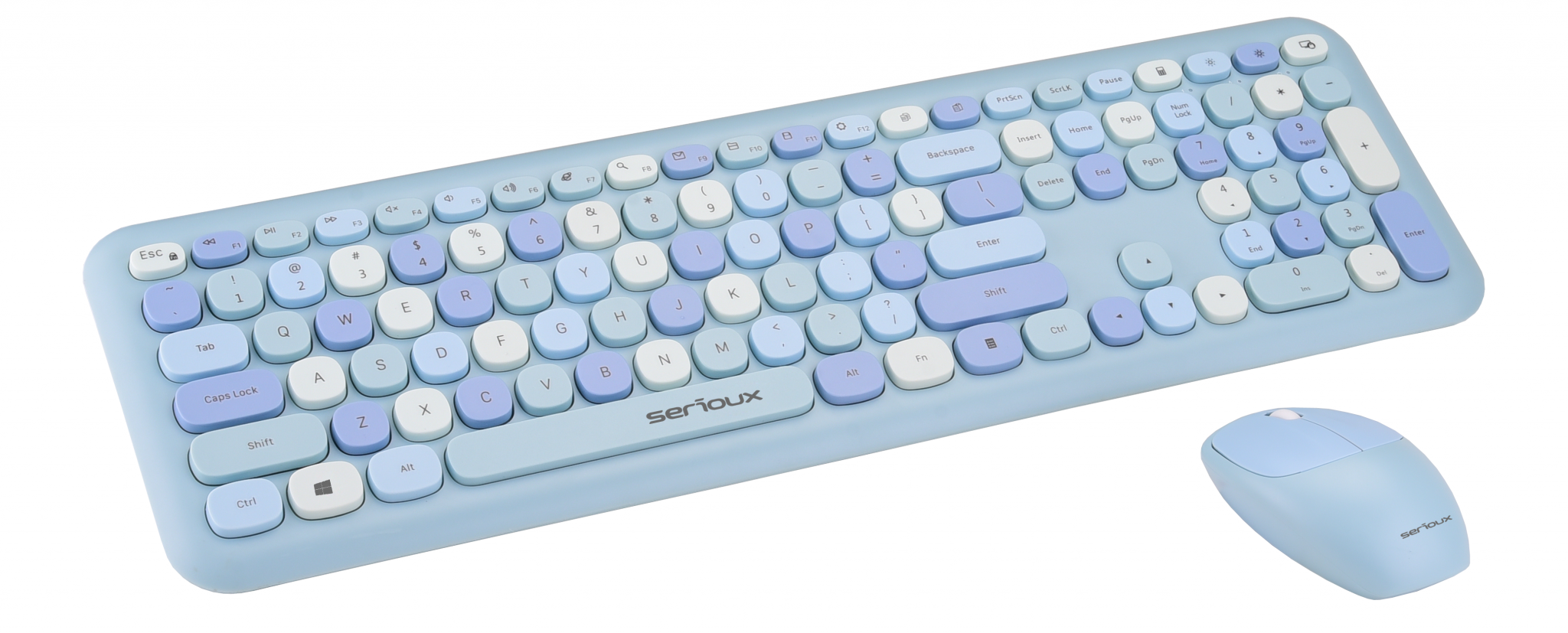 Kit tastatura + mouse Serioux Colourful 9920BL