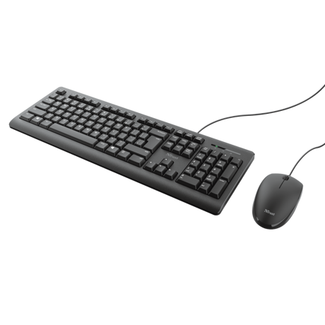 Kit tastatura + mouse Trust Primo, wired, negru