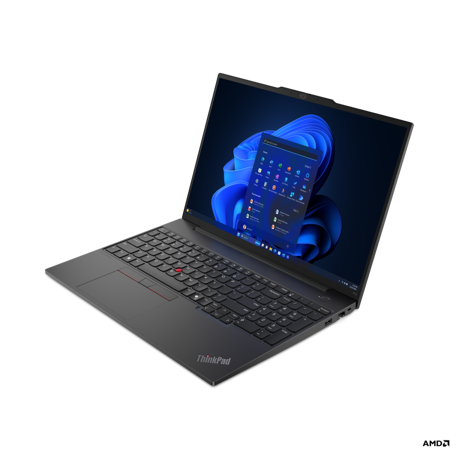 Laptop Lenovo ThinkPad E16 Gen 2 (AMD);16" WUXGA (1920x1200) IPS 300nits Anti-glare, 45% NTSC;AMD Ryzen™ 7 7735HS (8C / 16T, 3.2 / 4.75GHz, 4MB L2 / 16MB L3);Video Integrated AMD Radeon™ 680M Graphics;RAM 16GB SO- DIMM DDR5-4800, Two DDR5 SO-DIMM slots, dual-channel capable, Up to 64GB