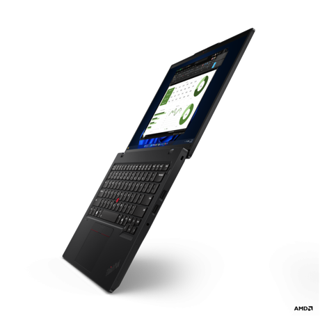 Laptop Lenovo ThinkPad L14 Gen 5 (AMD); 14" WUXGA (1920x1200) IPS 400nits Anti-glare, 45% NTSC, DBEF5; AMD Ryzen™ 5 PRO 7535U (6C / 12T, 2.9 / 4.55GHz, 3MB L2 / 16MB L3); Video Integrated AMD Radeon™ 660M Graphics; RAM 1x 16GB SO-DIMM DDR5-4800; 512GB SSD M.2 2280 PCIe® 4.0x4 NVMe® Opal 2.0