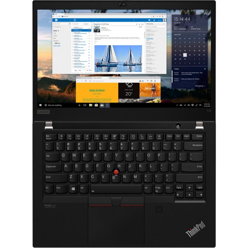 Laptop Lenovo ThinkPad T14 Gen 2 (AMD), 14" FHD (1920x1080) IPS, AMD Ryzen 7 PRO 5850U (8C / 16T, 1.9 / 4.4GHz, 4MB L2 / 16MB L3), 16GB, 512GB SSD, AMD Radeon Graphics, Windows 10 Pro, Black