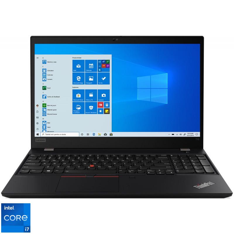 Laptop Lenovo ThinkPad T15 Gen 2, 15.6", Procesor Intel Core i7-1165G7 (12M Cache, up to 4.70 GHz, with IPU), 16GB DDR4, 512GB SSD, Intel Iris Xe, Win 10 Pro, Black