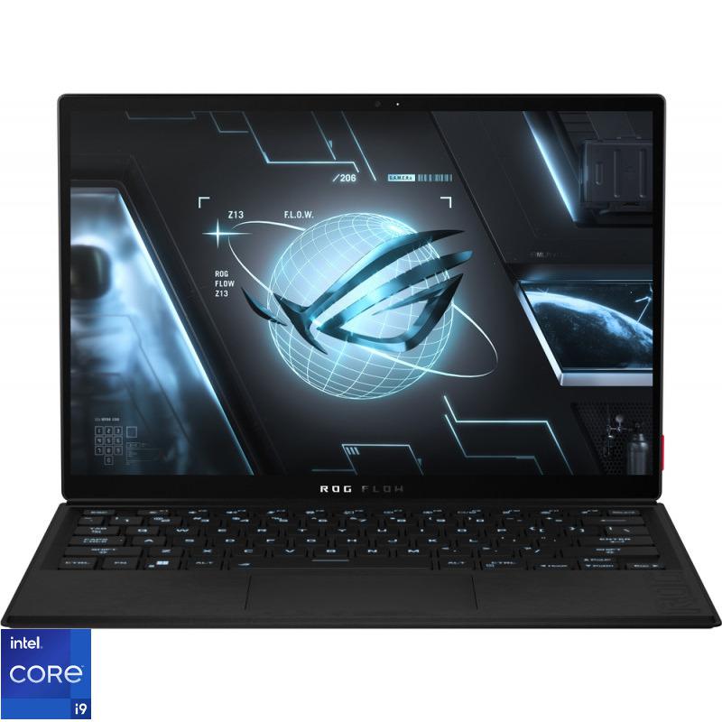 Laptop ASUS Gaming 13.4'' ROG Flow Z13 GZ301ZE, WUXGA 120Hz TouchScreen, Procesor Intel® Core™ i9-12900H (24M Cache, up to 5.00 GHz), 16GB DDR5, 1TB SSD, GeForce RTX 3050 Ti 4GB, Win 11 Home, Black