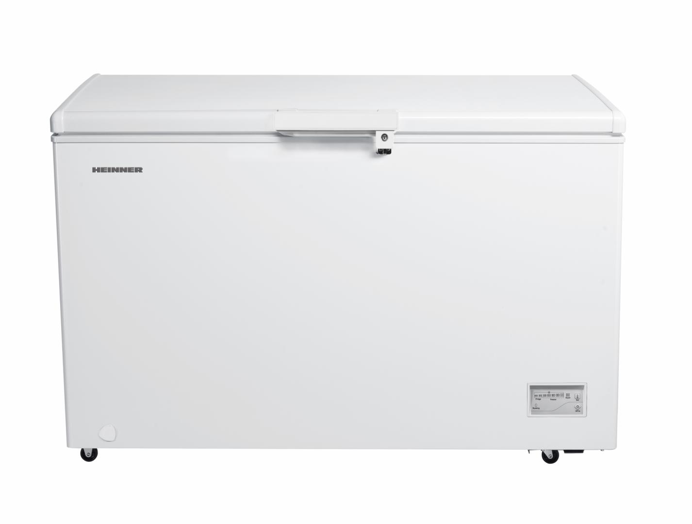 Lada frigorifica Heinner HCF-371CNHF+, Convertibila (frigider/congelator), 371L, Control electronic, Display rezistent la apa, Alb
