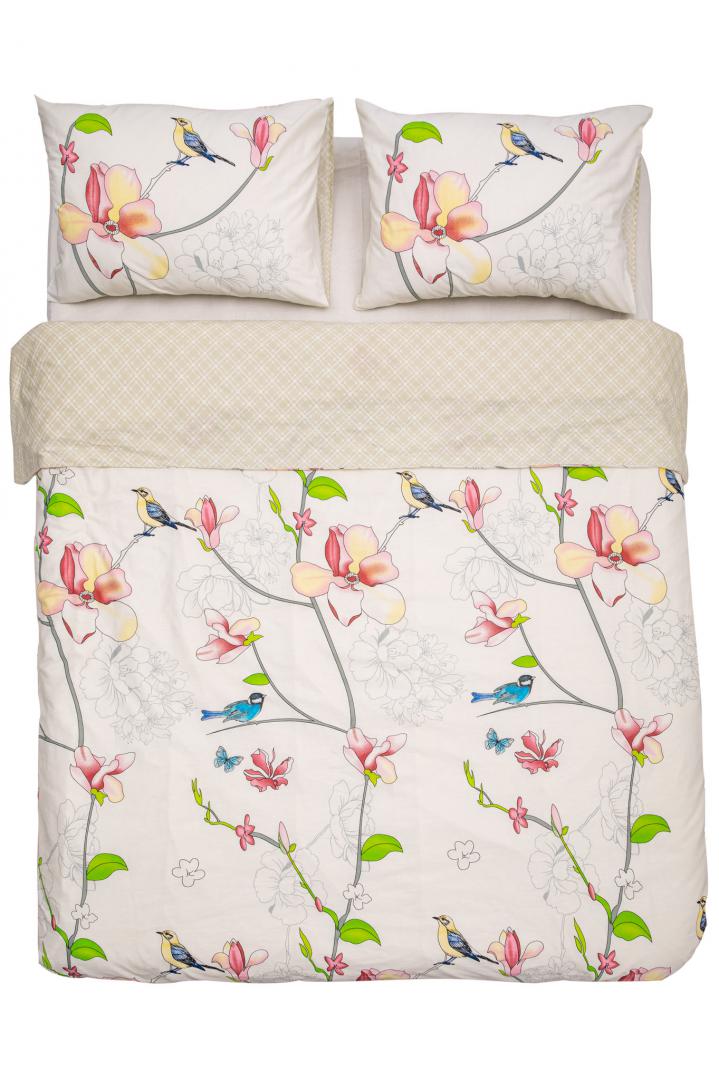 Lenjerie Heinner King Size BBC 4 piese, 132TC Ada