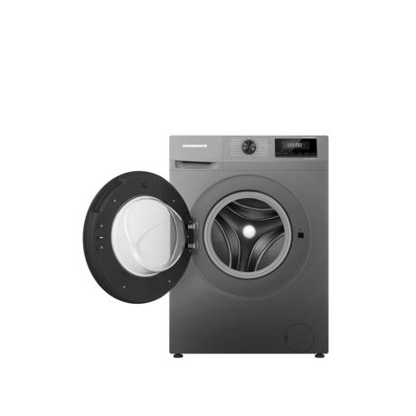 Masina de spalat rufe slim Heinner HWM-H7014IVSMTC+++, 7 kg, 1400 rpm, Steam, Baby, Display digital, Motor inverter, Clasa C, Ad. 47 cm, Gri titanium