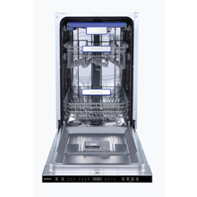 Masina de spalat vase incorporabila Heinner HDW-BIM45710AD+++, 10 seturi, clasa energetica D, display LED, 7 programe de spalare, Aquastop,45 cm