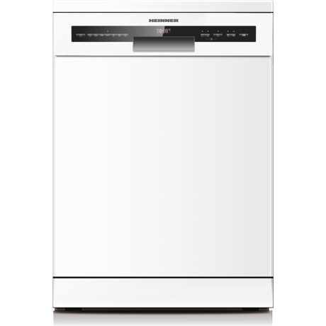Masina de spalat vase independenta Heinner HDW-FSM60714AWD+++, 60 cm, Extraload - 14 seturi, clasa energetica D, control electronic, display LED, 7 programe de spalare, Aquastop, Alb