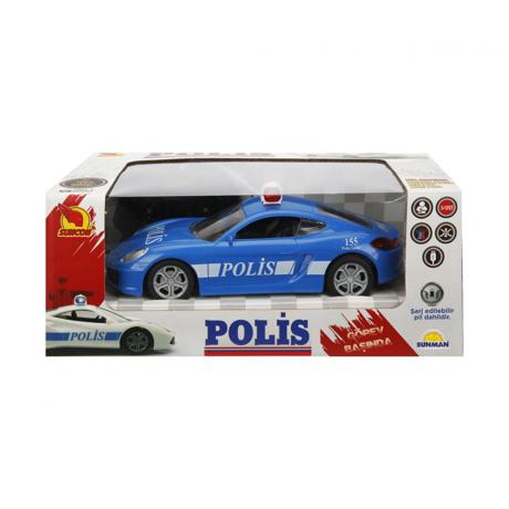 Mașină de politie cu telecomanda, 40MHZ. 3,6 V. cu USB, 1:20