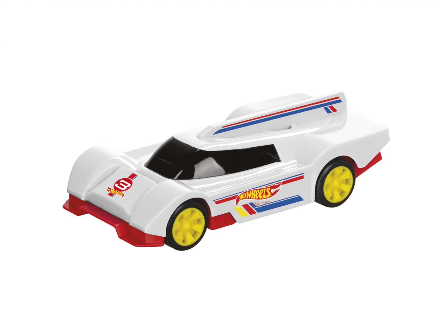 Masinuta Hot Wheels Mondo MDHW512263 Gruppo X24 PullBack Flash Runner, Alb