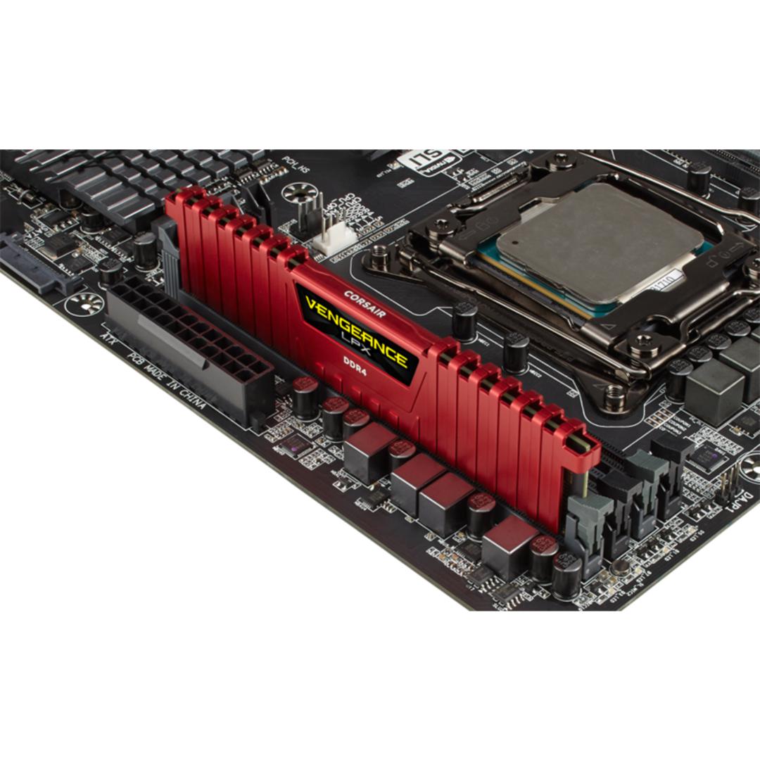 Memorie RAM Corsair Vengeance LPX Red, DIMM, DDR4, 8GB, CL16, 2666MHz