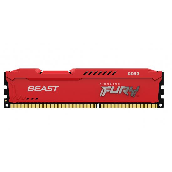 Memorie RAM Kingston Fury Beast, DIMM, DDR3, 8GB, CL10, 1600MHz