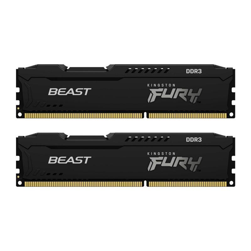 Memorie RAM Kingston Fury Beast, DIMM, DDR3, 8GB (2x4GB), CL10, 1600MHz
