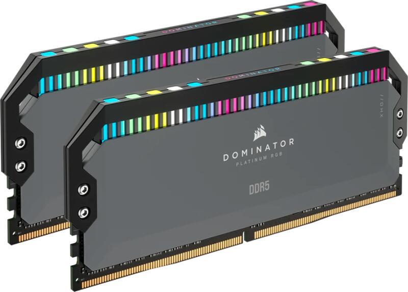 Memorie RAM DIMM Corsair 32 GB (2x16GB),RGB DDR5 4800MT/s 1.40V, grey