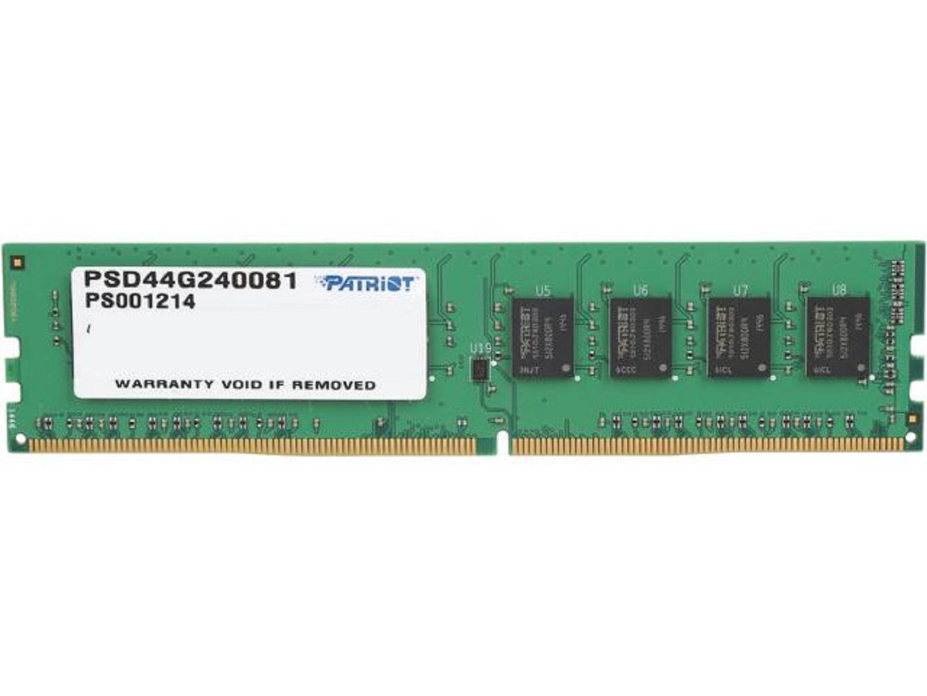 Memorie RAM Patriot, DIMM, DDR4, 4GB, CL 17, 2400MHz