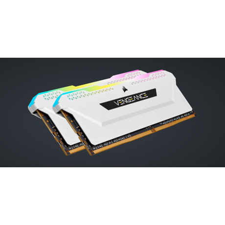 Memorie RAM Corsair Vengeance RGB 16GB (2x8GB), DDR4 3200MHz, C16, 1.35V, white, XMP 2.0