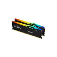 Memorie RAM Kingston, DIMM, DDR5, 64GB, 6000MHz, CL40, 1.35V, FURY Beast, Kit of 2, RGB