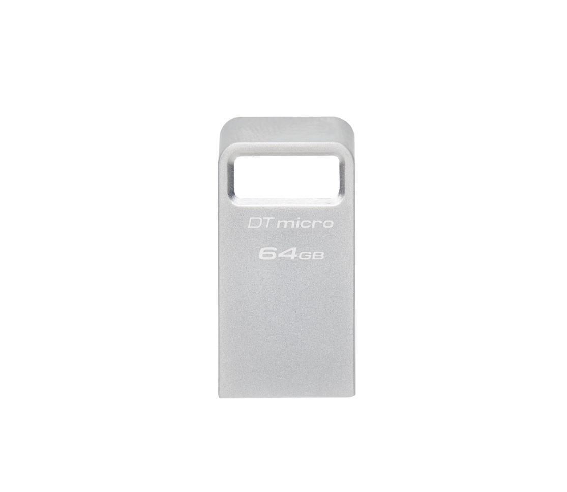 USB Flash Drive Kingston 64GB Data Traveler Micro, USB 3.2 Gen1, Metalic