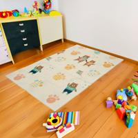 Covor de joaca pentru copii U-Grow, din spuma, pliabil, 2 fete, impermeabil, izolant, 120 x 180 x 1 cm, alfabet