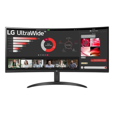 Monitor LG 34" 34WR50QK-B.AEU, Curvature: 1800R, Diagonal (inch): 34, Diagonal (cm): 86, Aspect ratio: 21:9, Panel: VA, Resolution: 3440x1440, Refresh Rate: 100Hz, Response time GtG: 5ms, Brightness (max): 300 cd/m², Contrast (static) : 3000:1, Viewing angle: 178°/178°, Color Gamut Type: sRGB, Color